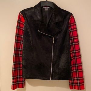 COPY - Nygard Moto Jacket Black/Plaid Large stretchy